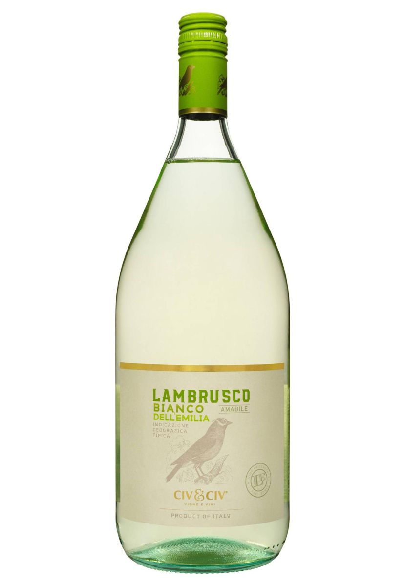 Вино игристое Civ&Civ Lambrusco dell'emilia Bianco Amabile 1.5 л