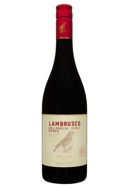Вино ігристе Civ&Civ Lambrusco dell'emilia Rosso Amabile 0.75 л