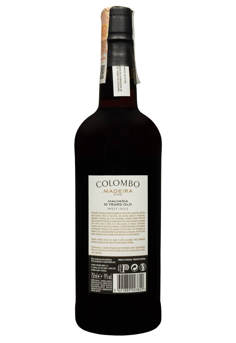 Вино Colombo Madeira Malvasia Sweet 10 YO 0.75 л
