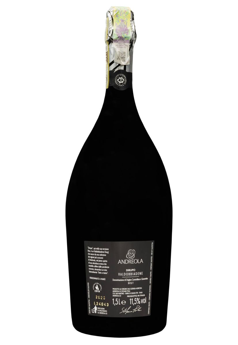 Вино ігристе Valdobbiadene Dirupo Prosecco Superiore Brut DOCG 1.5 л