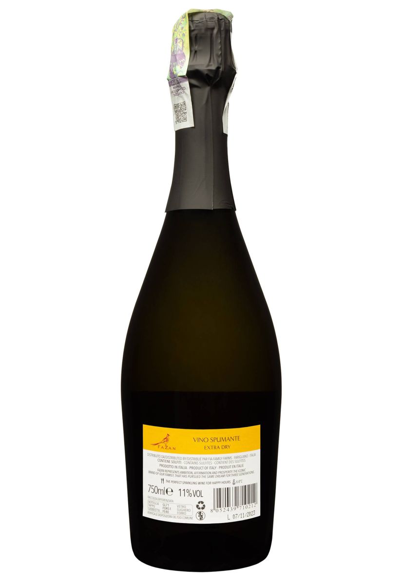 Вино ігристе Fazan Vino Spumante Extra Dry 0.75 л