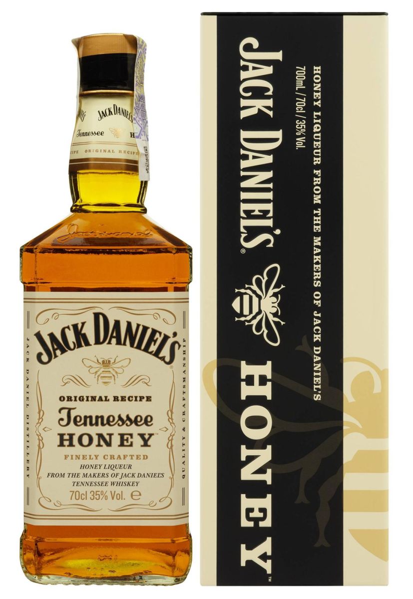 Віскі Jack Daniels Tennessee Honey у металевій коробці 0.7 л