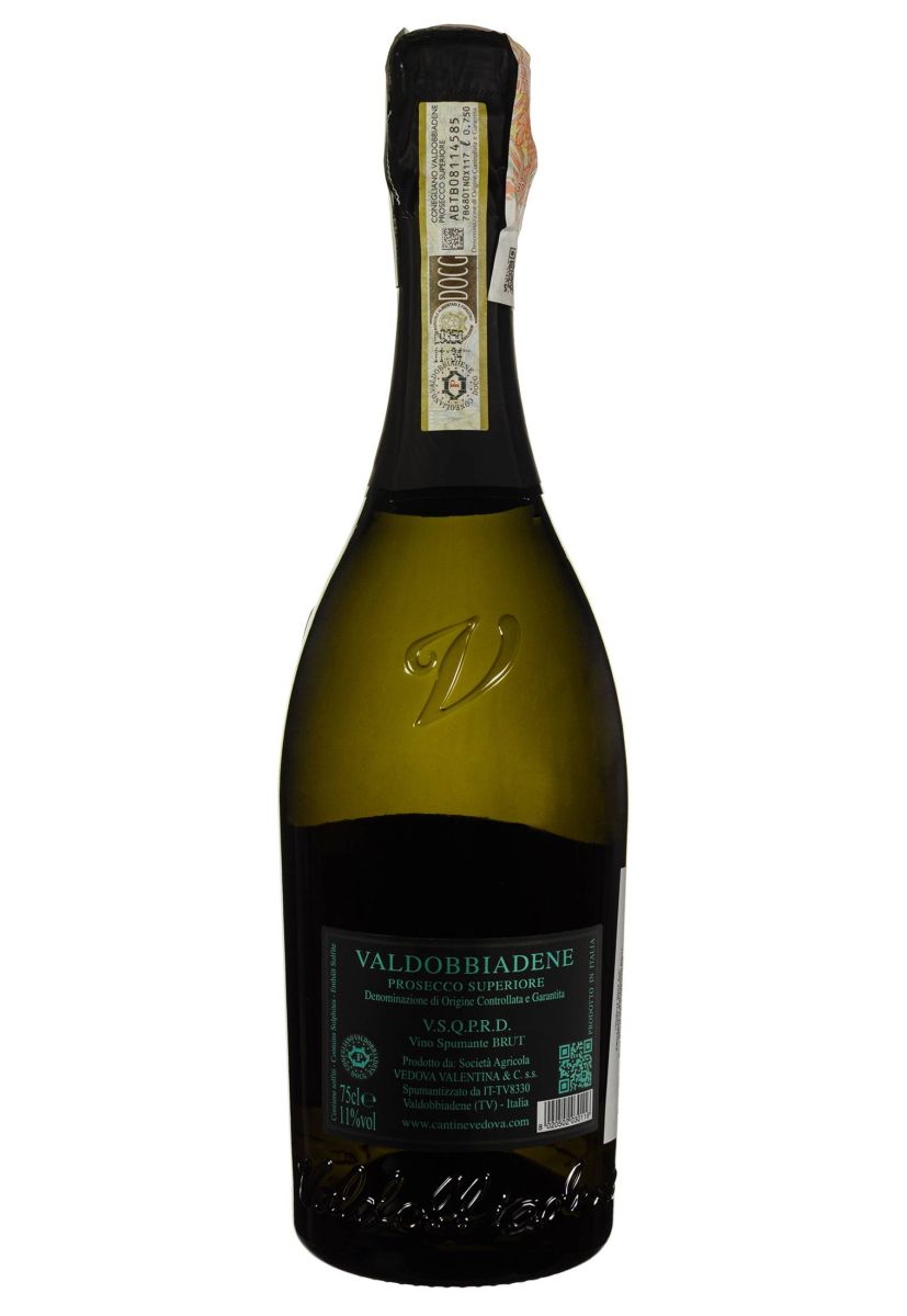 Вино ігристе Vedova Valdobbiadene Prosecco Superiore Brut 0.75 л