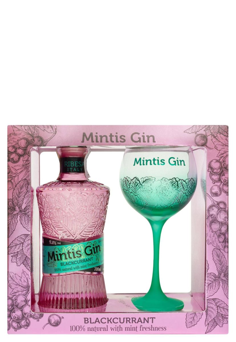 Джин Mintis Blackcurrant Ribesa з келихом 0.7 л