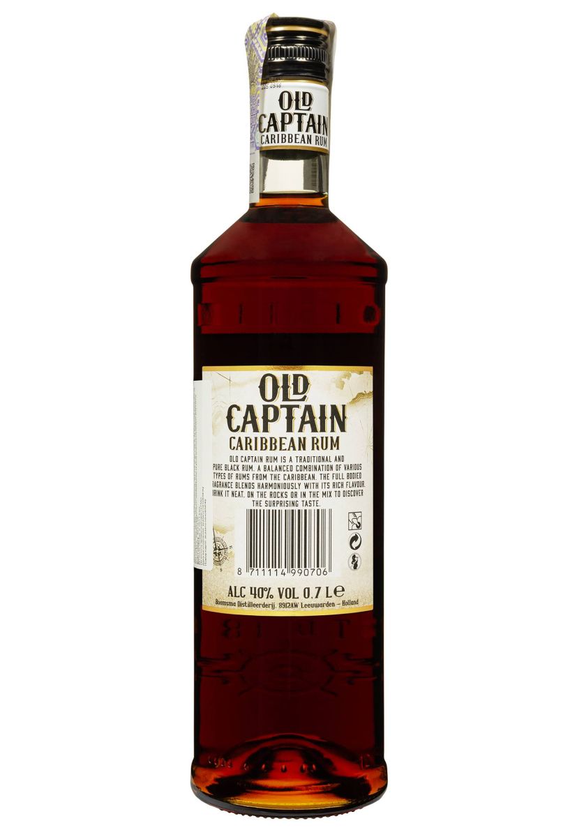 Ром Old Captain Caribbean Pure Black 0.7 л