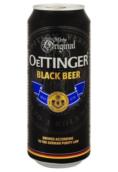 Пиво Oettinger Black Beer з/б 0.5 л