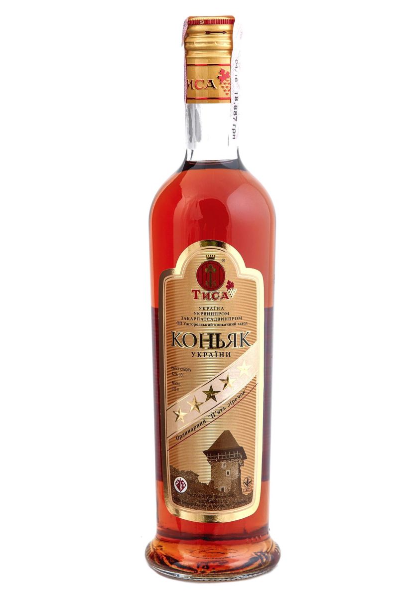 Коньяк Ужгород Ординарний 5 лет 0.5 л